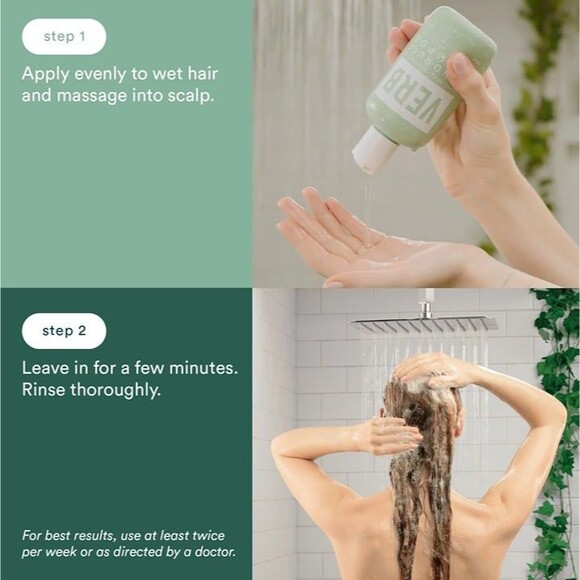 NEW VERB Dandruff Shampoo Moisturizing Non Stripping Salicylic Acid Dry Scalp - Picture 5 of 12